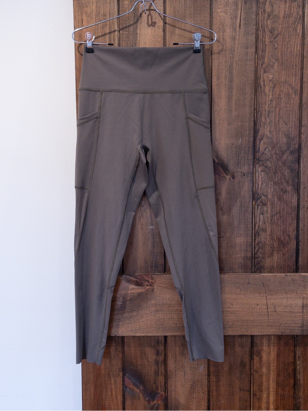 Aerie Offline Goals 7/8 High Rise Leggings Brown Size Large Sporty Athleisure